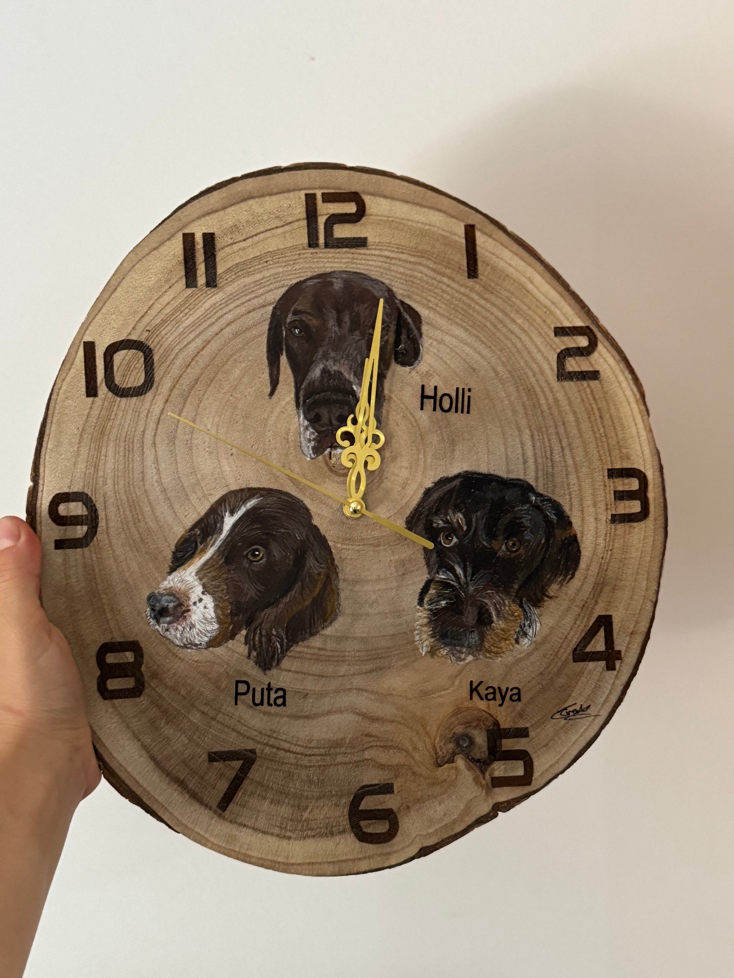 Pet Portraits on Wood (Clock)