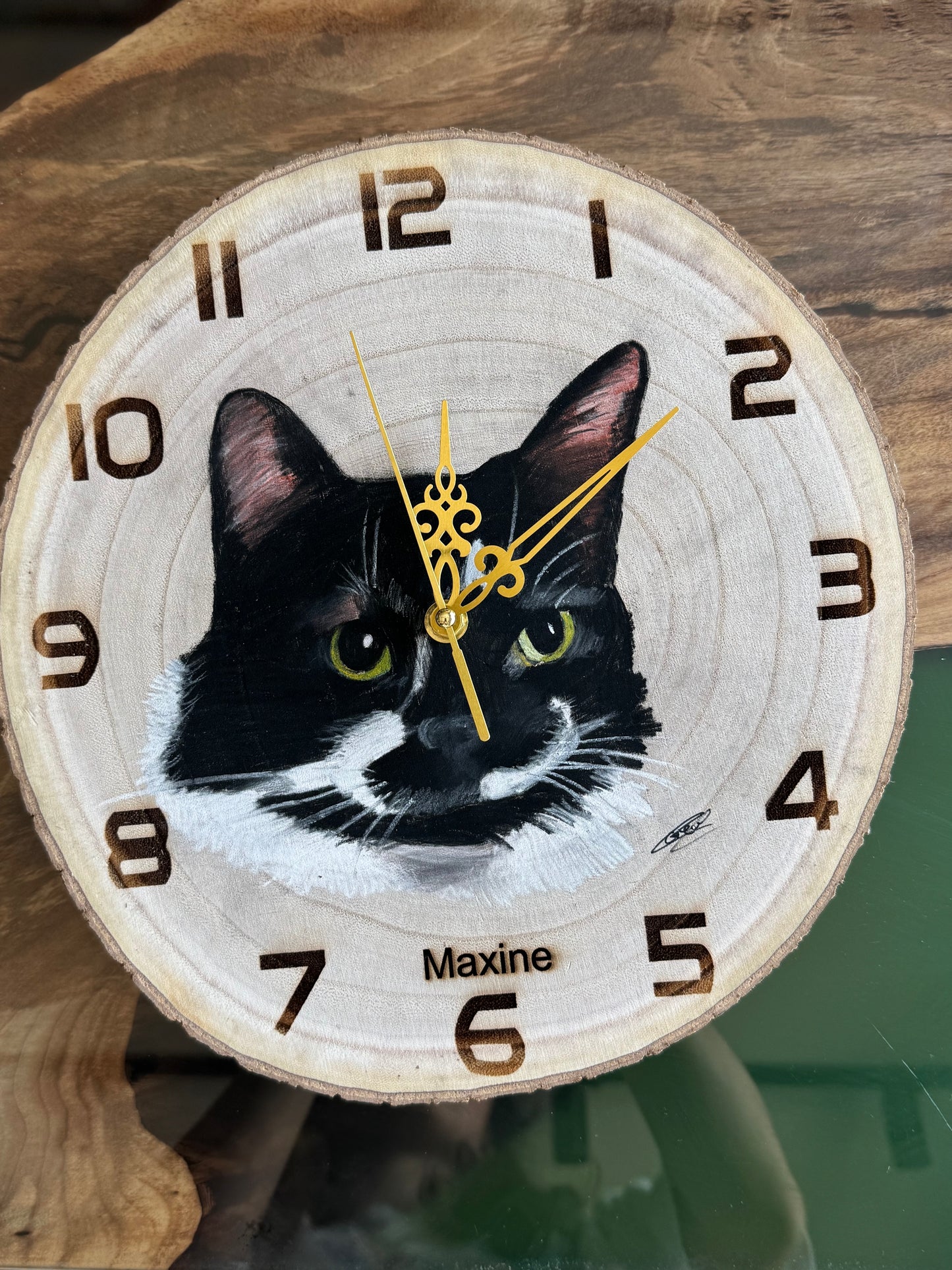 Pet Portraits on Wood (Clock)