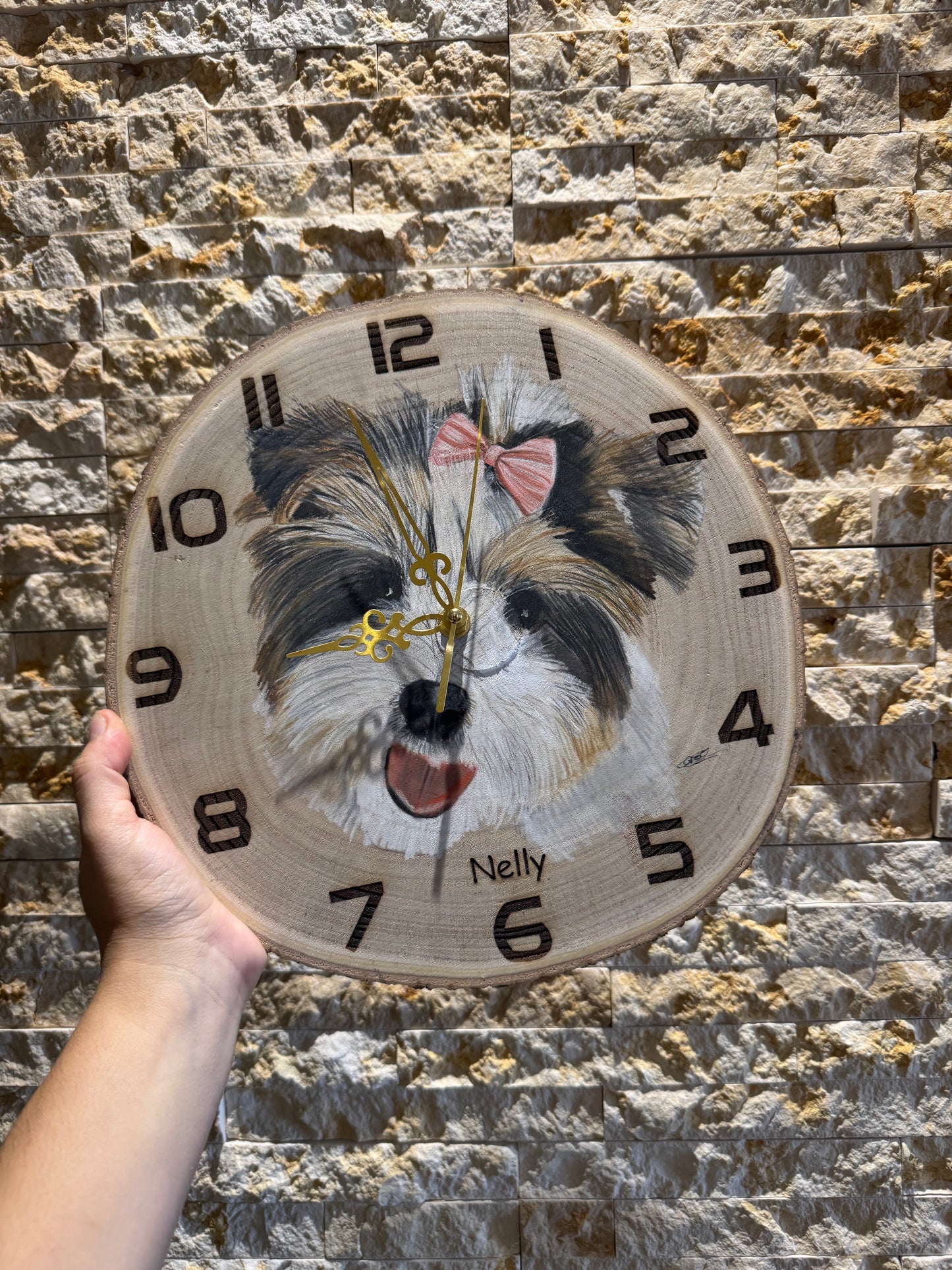 Pet Portraits on Wood (Clock)