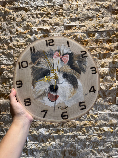 Pet Portraits on Wood (Clock)