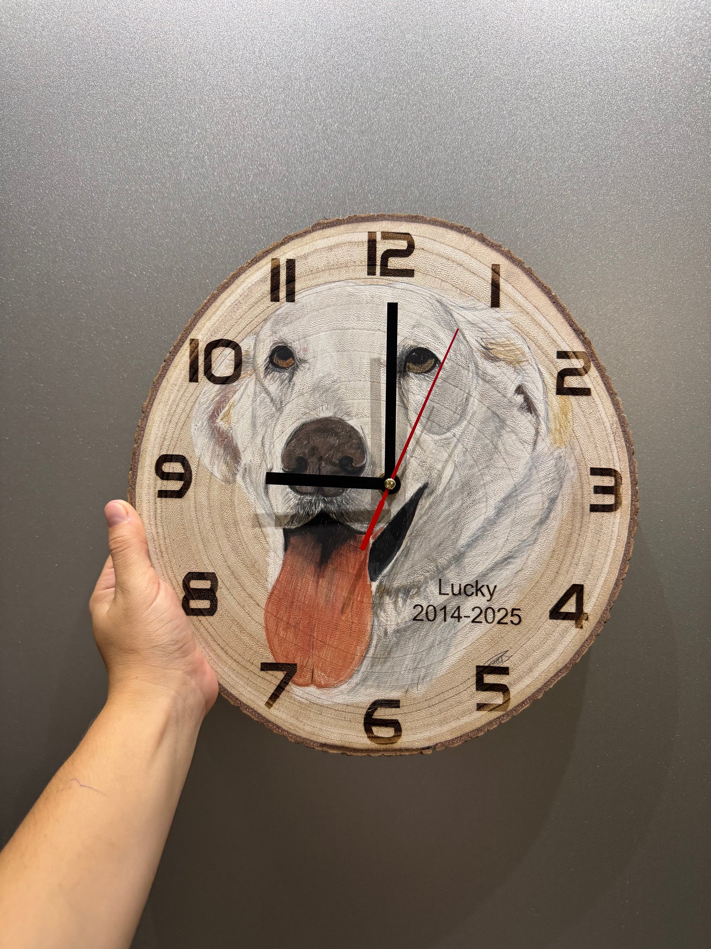Pet Portraits on Wood (Clock)