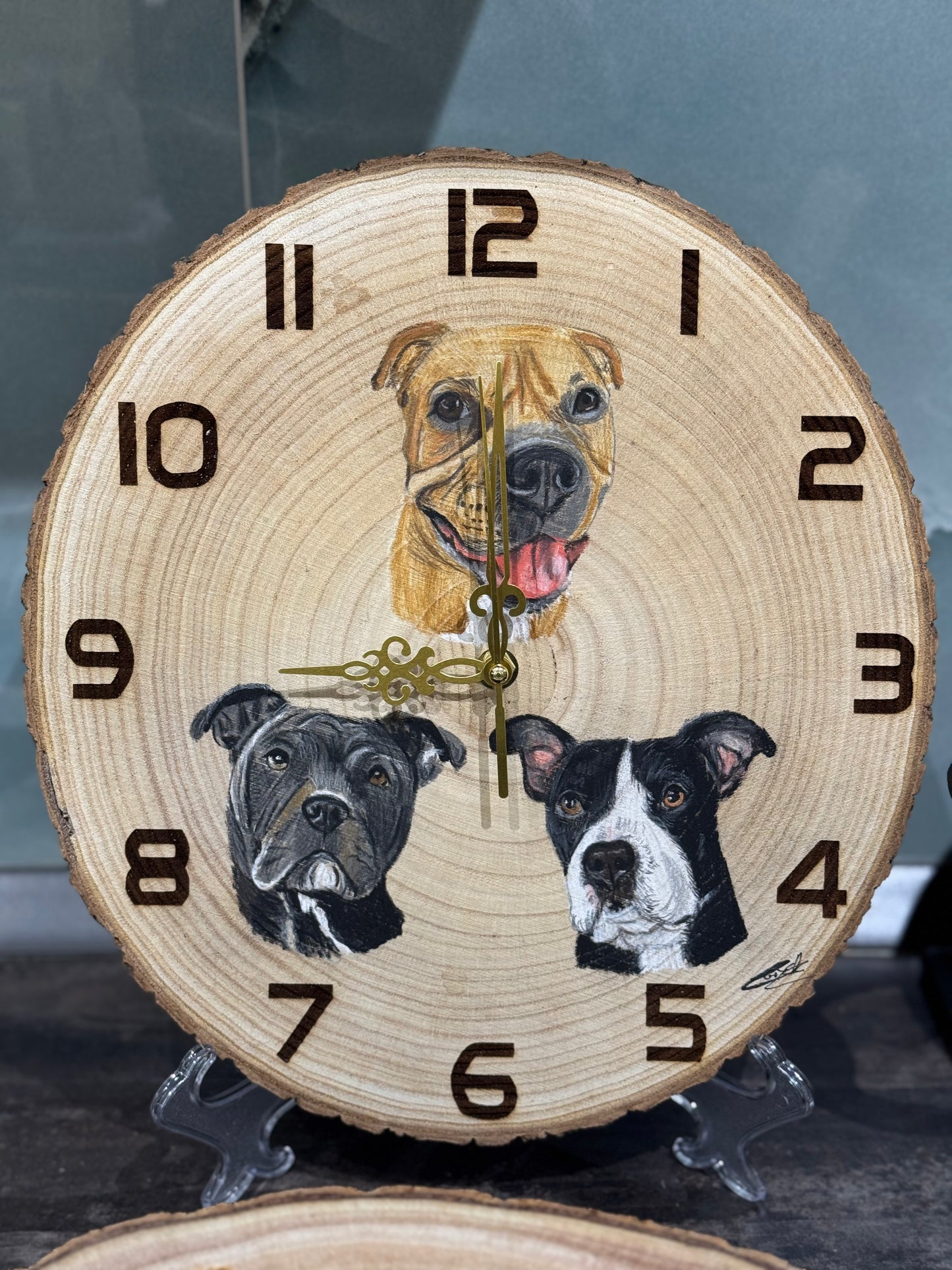 Pet Portraits on Wood (Clock)
