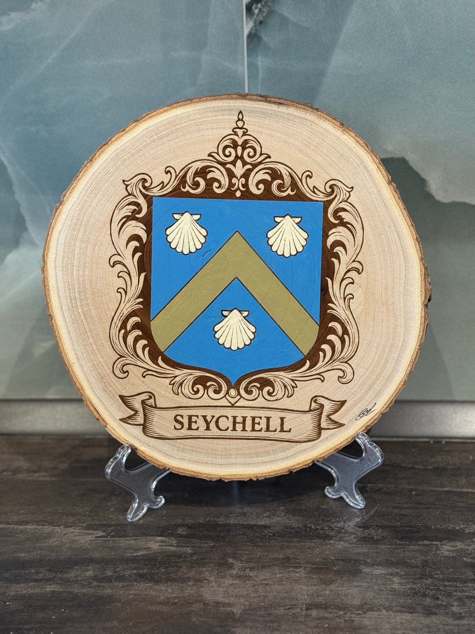 Coat of Arms on Wood - Art by Caitlin