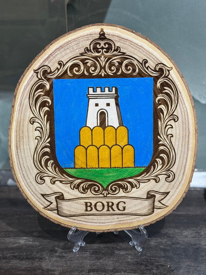 Coat of Arms on Wood - Art by Caitlin
