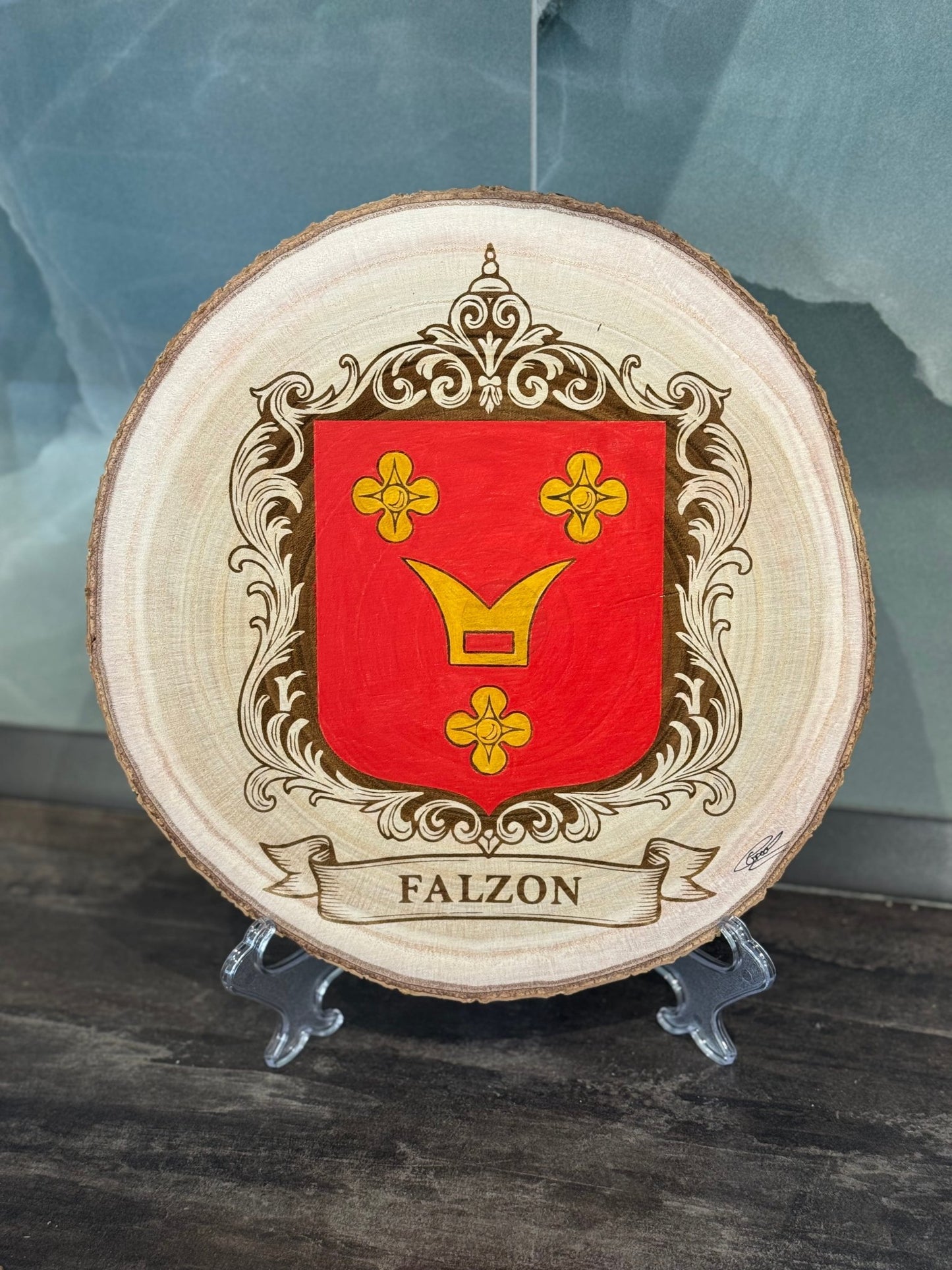 Coat of Arms on Wood - Art by Caitlin