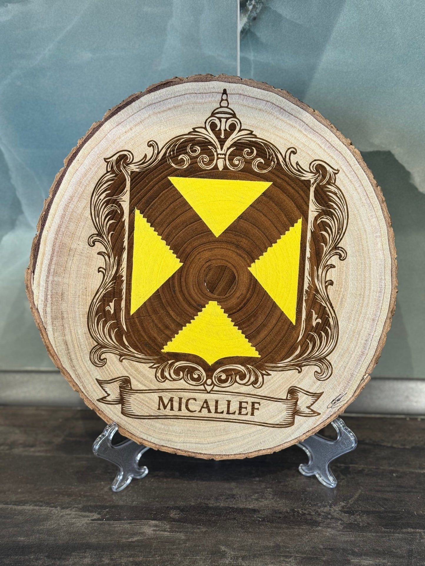 Coat of Arms on Wood - Art by Caitlin