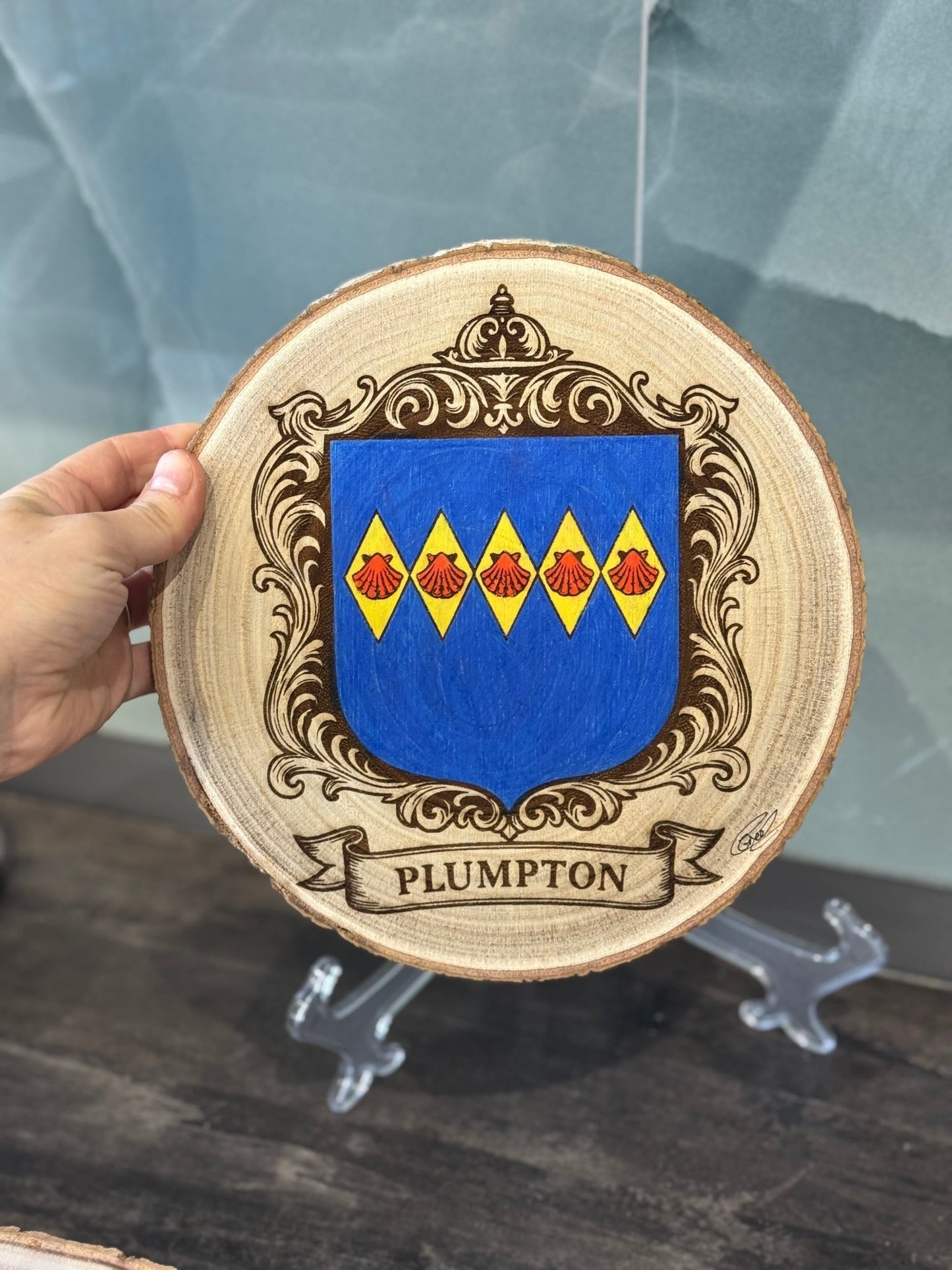 Coat of Arms on Wood - Art by Caitlin