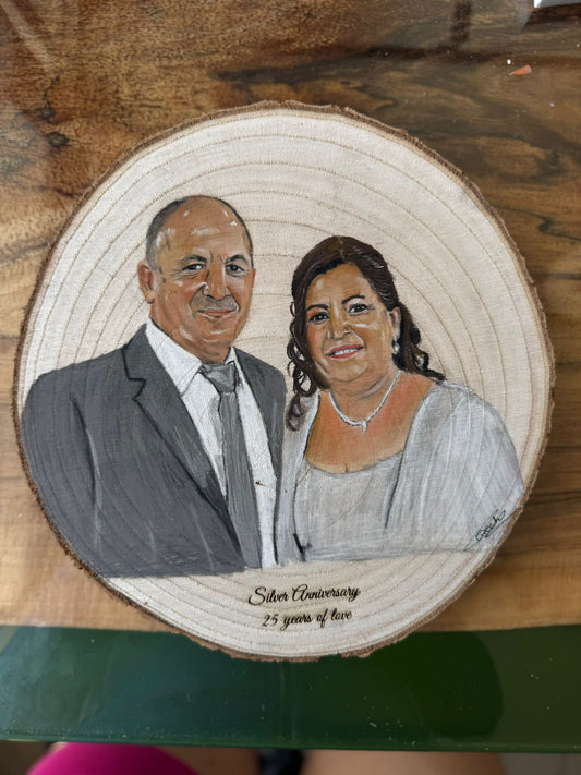 Human Portraits on Wood - Art by Caitlin