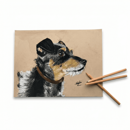 Pet Portraits on Art Paper - Art by Caitlin