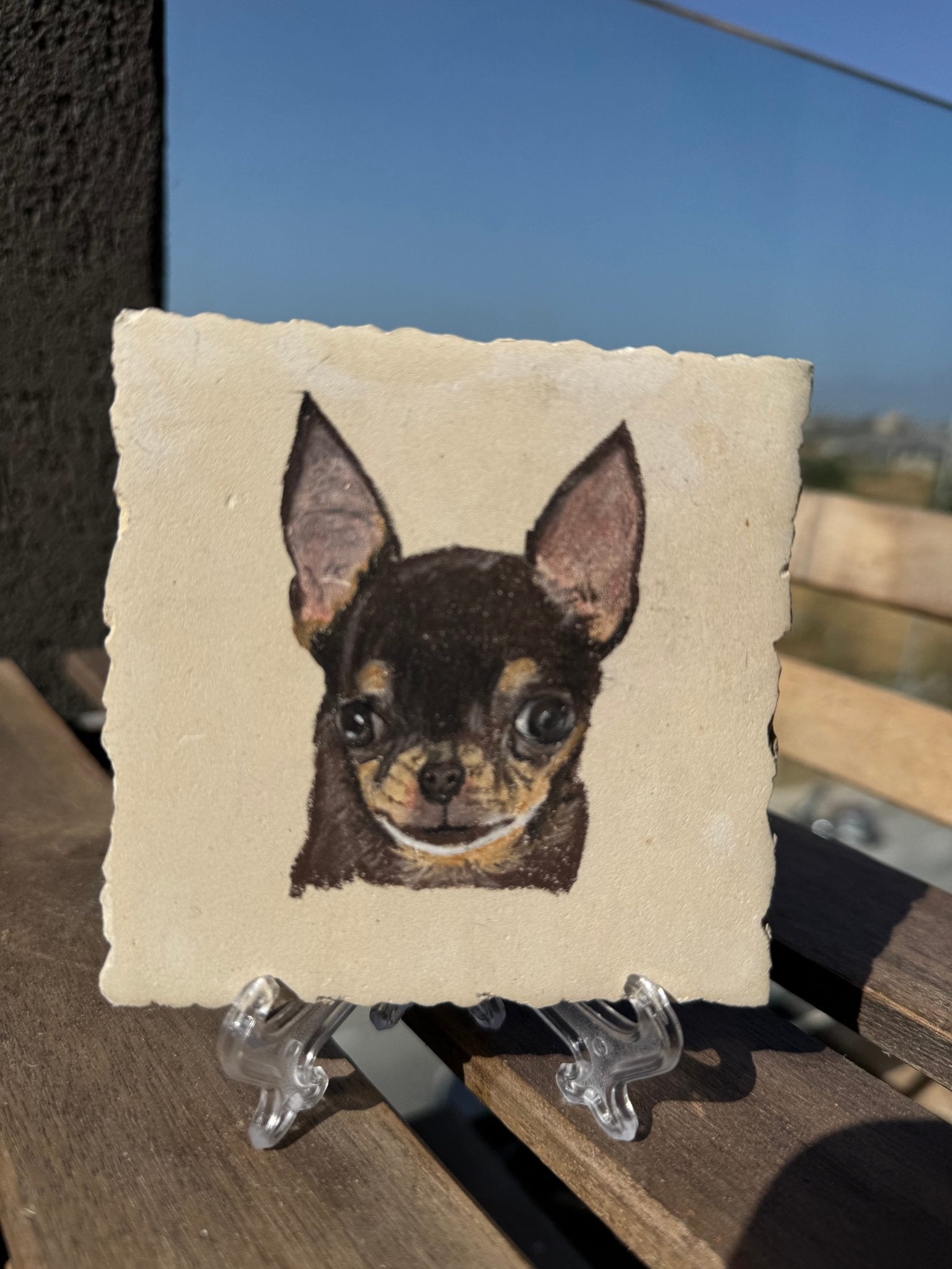 Pet Portraits on Limestone - Art by Caitlin