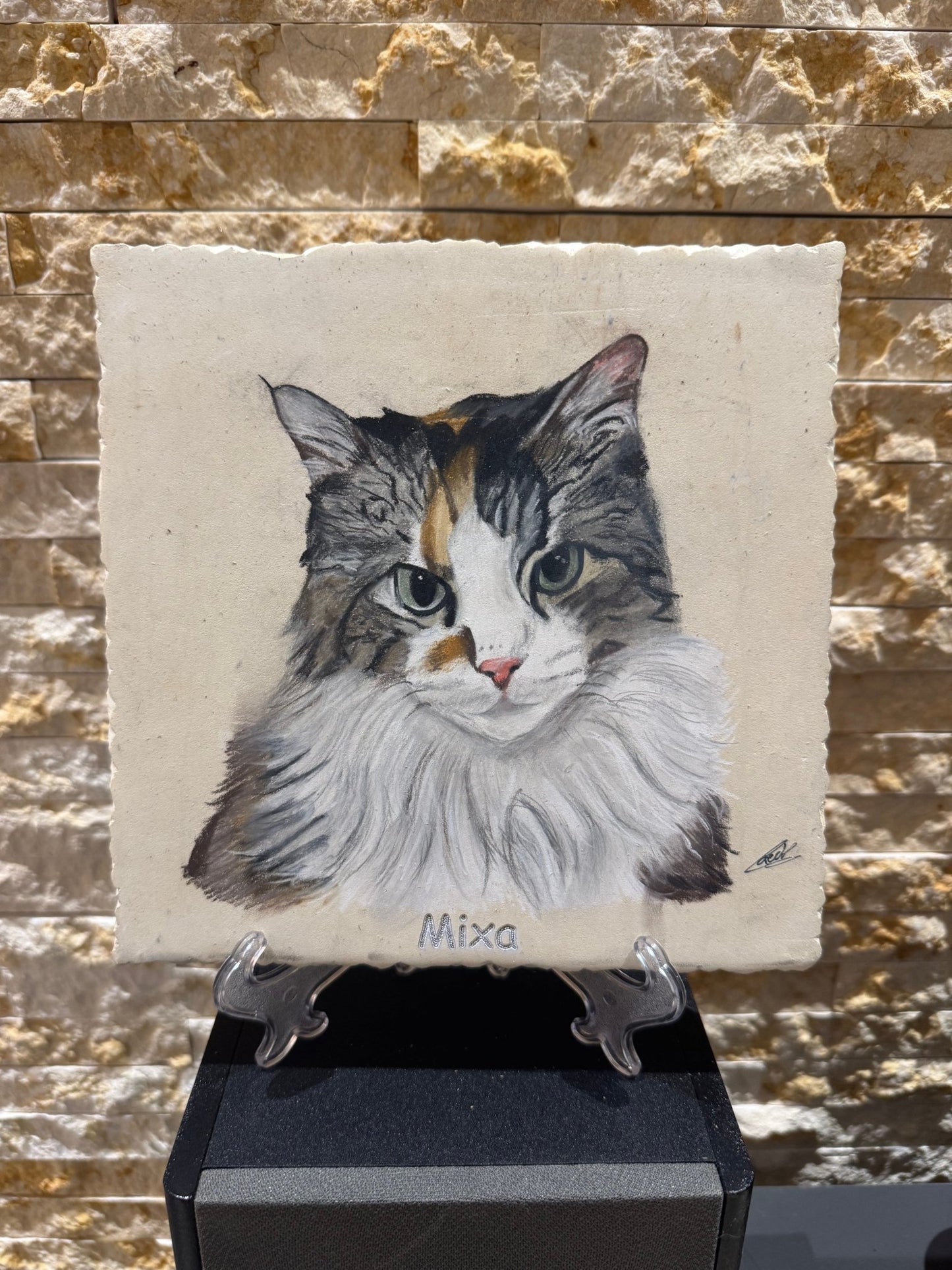 Pet Portraits on Limestone - Art by Caitlin