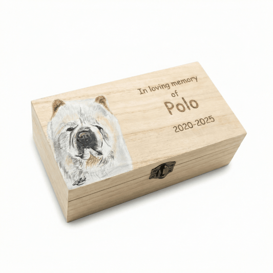 Pet Portraits on Memory Boxes - Art by Caitlin