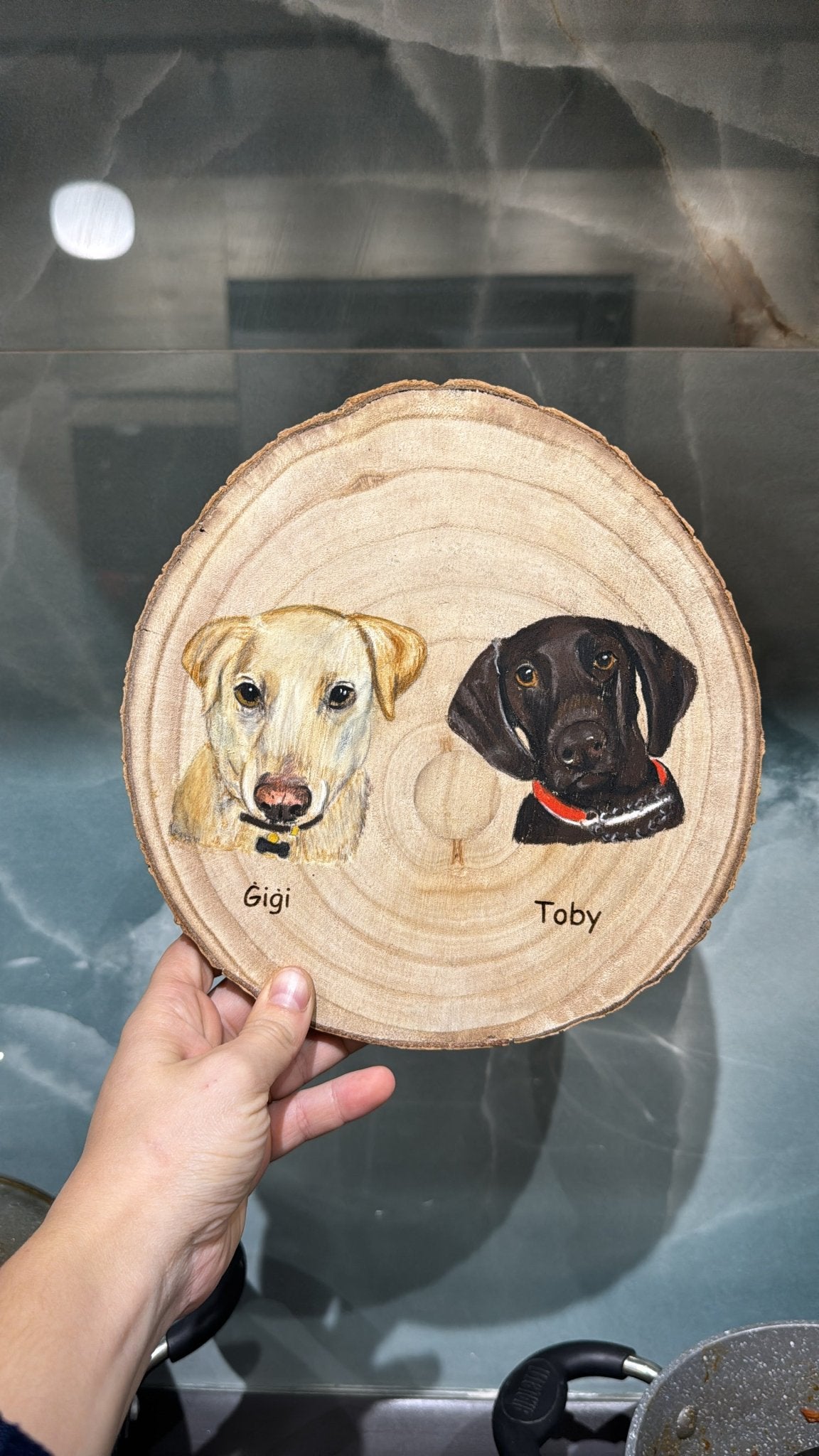 Pet Portraits on Wood - Art by Caitlin